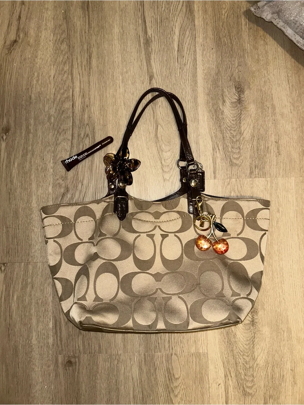 Vintage Coach Sateen Jacquard Signature Satchel 🥥🍒